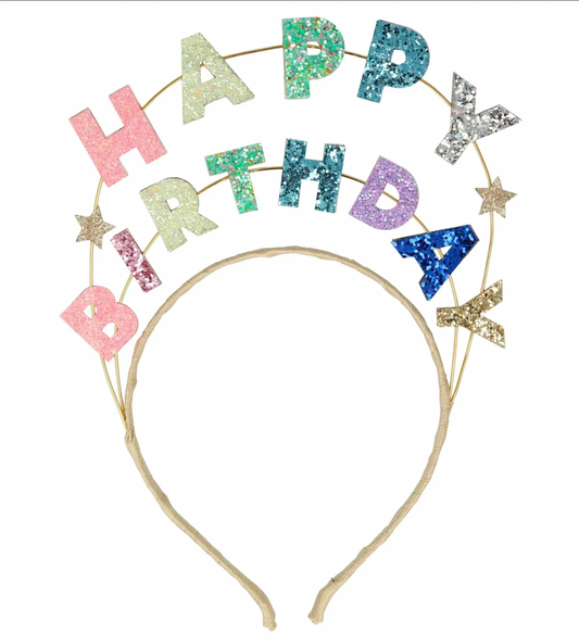 Happy Birthday Glitter Headband