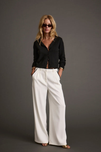 Mindy Black Crew Neck Cardigan