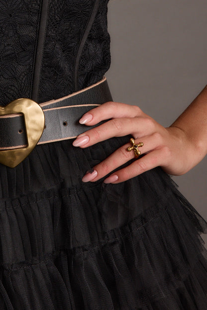 Standout Tigers Eye Cross Ring