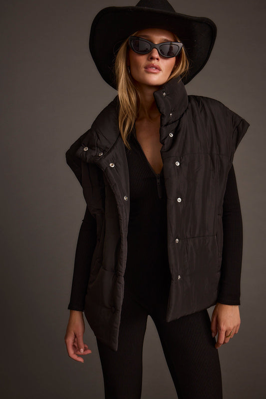 Summit Black Puffer Vest