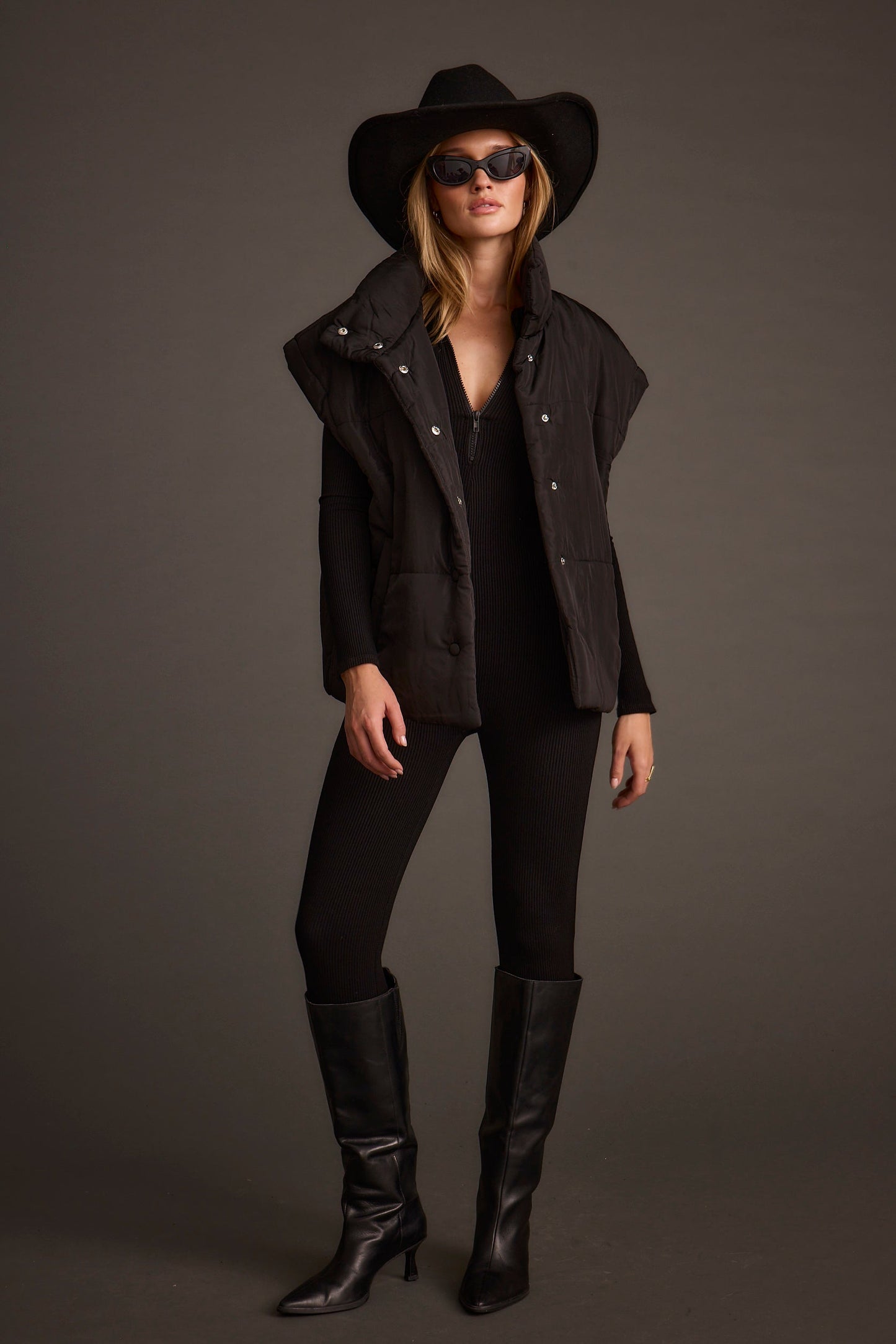 Summit Black Puffer Vest