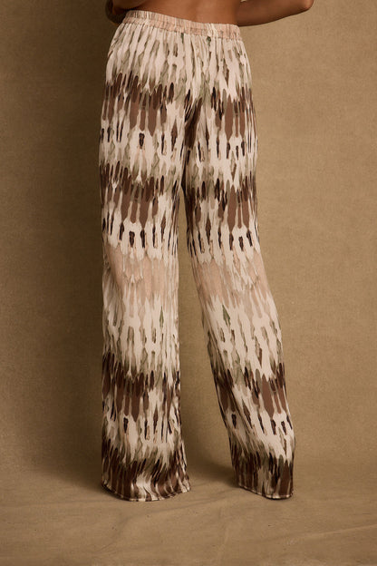 Taza Abstract Satin Pant