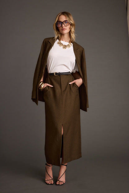 Tory Mocha Twill Blazer
