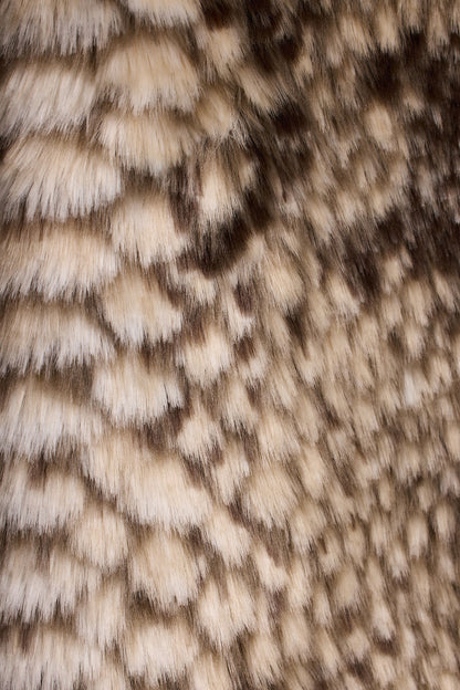 Wild Heart Snake Print Faux Fur Jacket