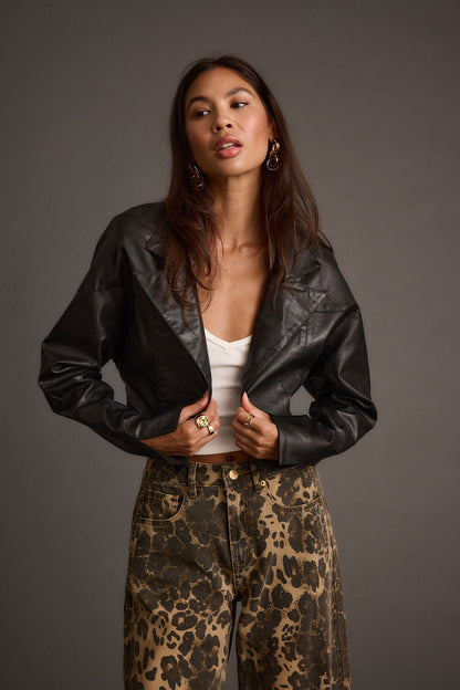 Wilde Black Vegan Leather Jacket