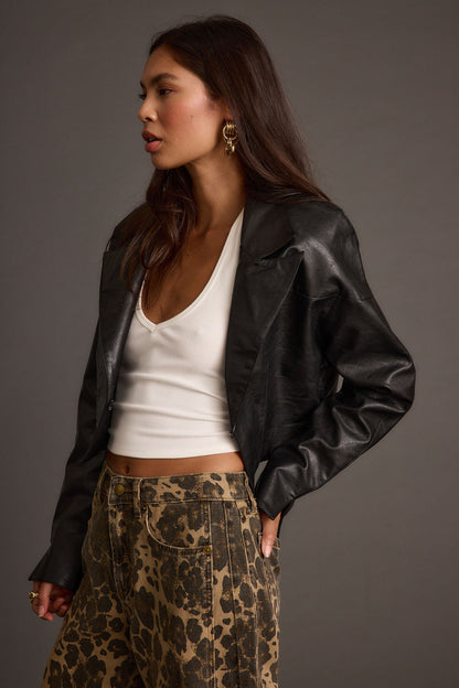 Wilde Black Vegan Leather Jacket
