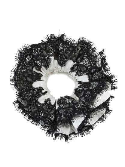Alexandra Lace White Scrunchie