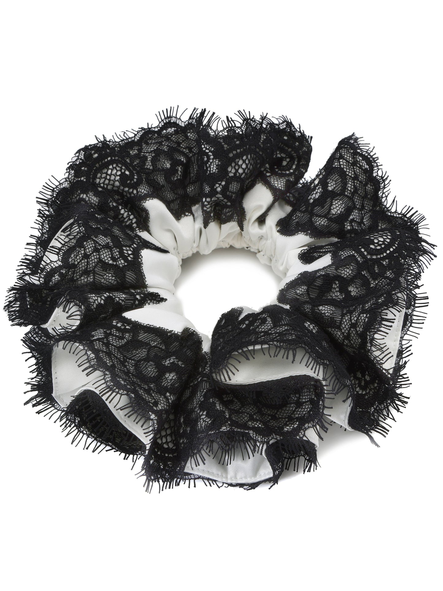 Alexandra Lace White Scrunchie