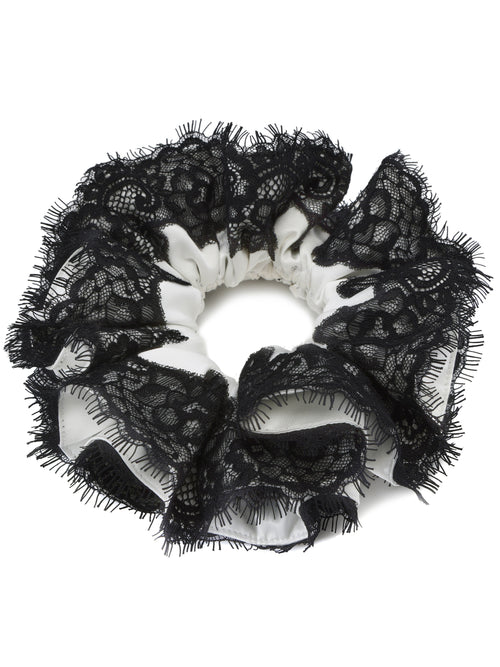 Alexandra Lace White Scrunchie