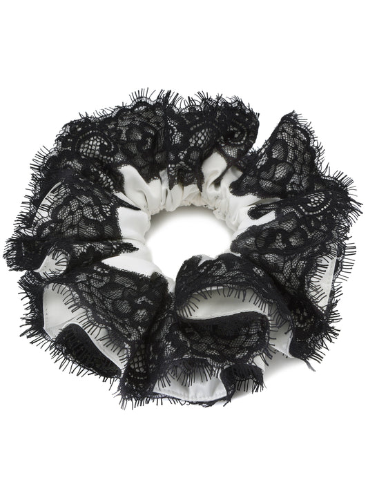 Alexandra Lace White Scrunchie