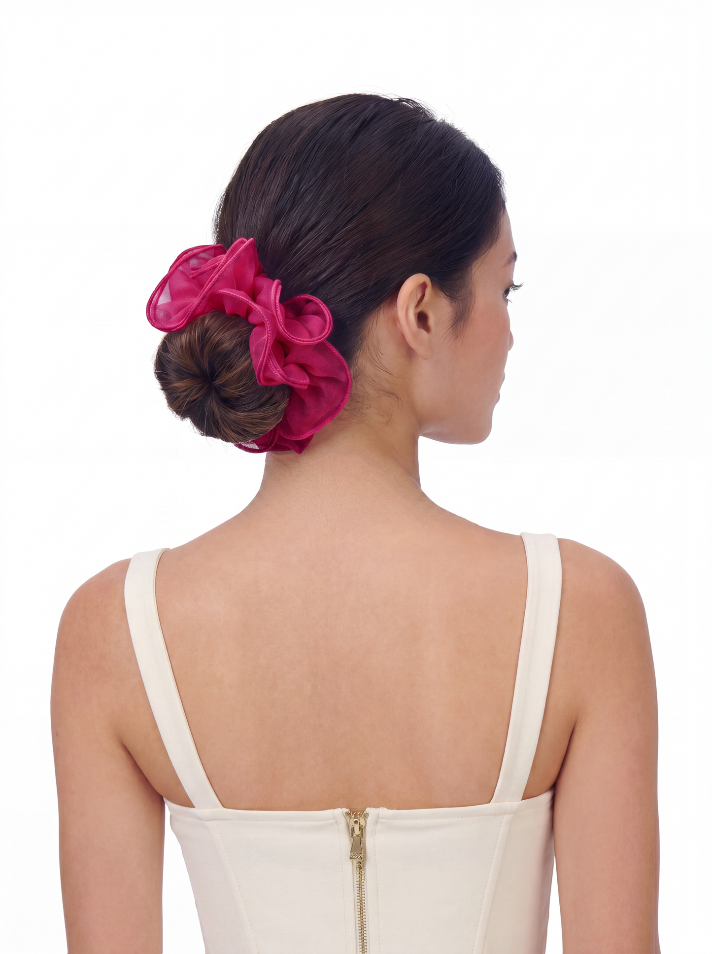 Nolita Ruffle Fuchsia Hair Tie