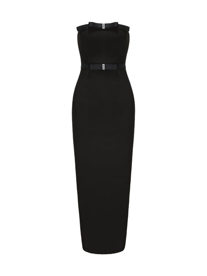 Demi Bow Dress (Black) (Final Sale)