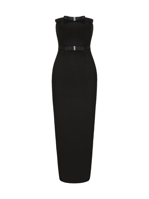Demi Bow Dress (Black) (Final Sale)
