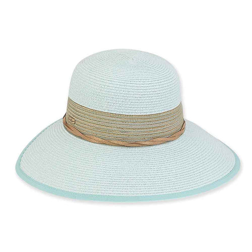 Backless Facesaver Hat with Metallic Speckles - Sun 'N' Sand Hats Facesaver Hat Sun N Sand Hats HH2168C Mint Medium (57 cm)