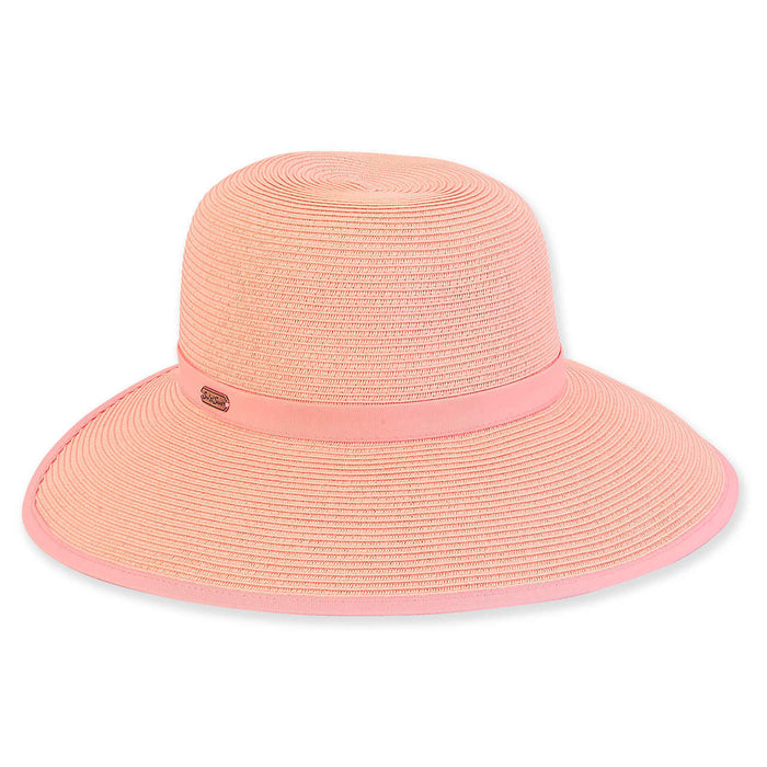 Backless Facesaver Lounging Hat - Sun 'N' Sand Hat Facesaver Hat Sun N Sand Hats HH2171B Pink Medium (57 cm)