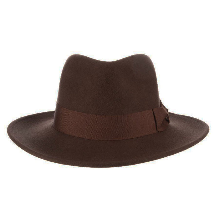 Belloq Crushable Water Repellent Wool Felt Outback Hat - Indiana Jones Hat Safari Hat Indiana Jones Hats