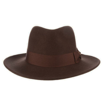 Belloq Crushable Water Repellent Wool Felt Outback Hat - Indiana Jones Hat Safari Hat Indiana Jones Hats