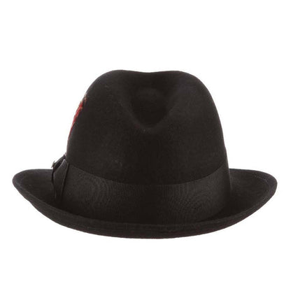 Black Wool Felt Fedora Hat - Scala Hats Fedora Hat Scala Hats