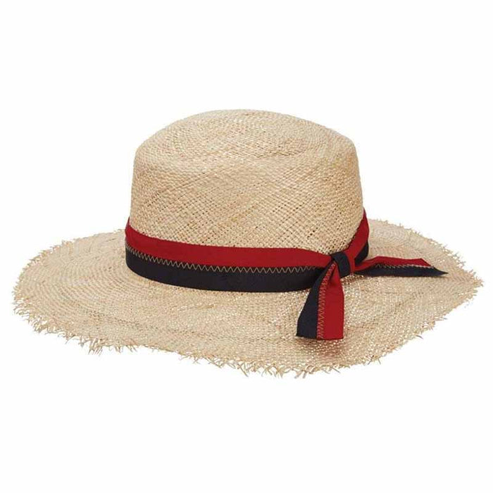 Boathouse Straw Boater Hat - Brooklyn Hat Co Bolero Hat Brooklyn Hat BKN1582 Natural Medium (57.5 cm)