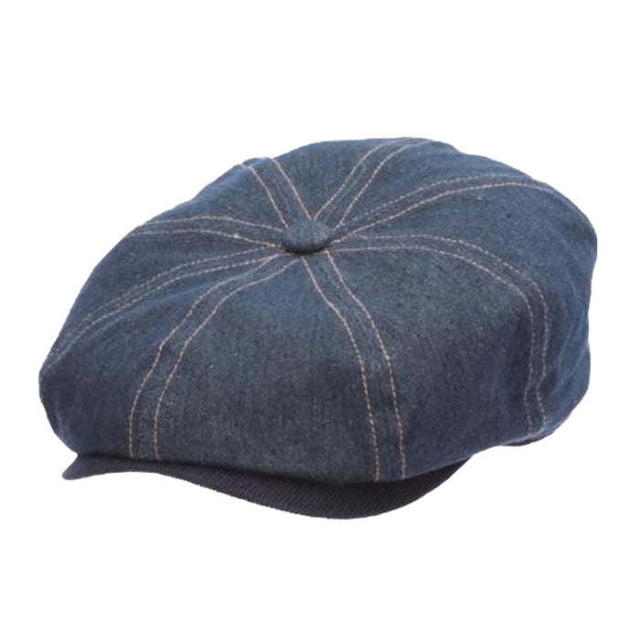 Boccardo Denim Newsboy Cap - Stetson Hat Flat Cap Stetson Hats STW398 Denim Medium