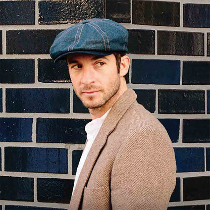 Boccardo Denim Newsboy Cap - Stetson Hat Flat Cap Stetson Hats