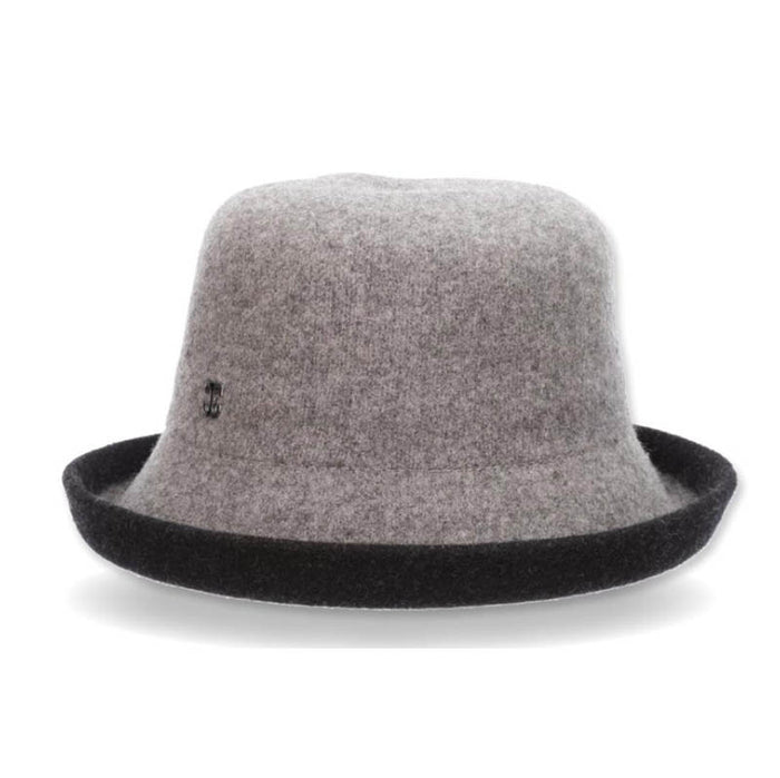 Boiled Wool Up Brim Hat - Callanan Hats Kettle Brim Hat Callanan Hats LV453-GRY Grey Medium (57 cm)