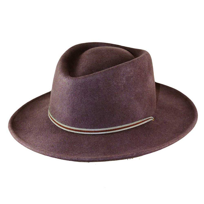 Brown Wool Felt Safari Hat with Chin Cord - Jeanne Simmons Hats Safari Hat Jeanne Simmons Accessories JS7897 Brown Large (59 cm)