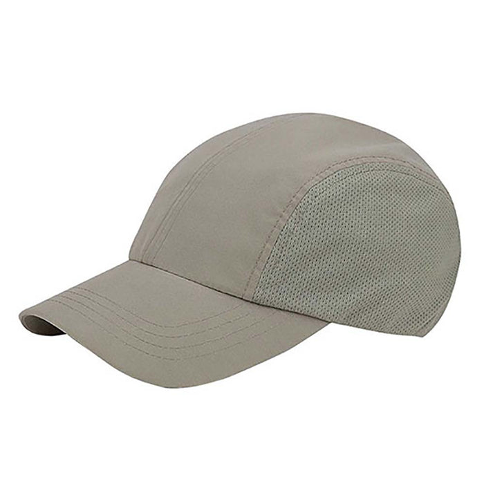Brushed Microfiber Cap with Mesh Sides - MCI Cap MegaCI MC7691-KH Khaki