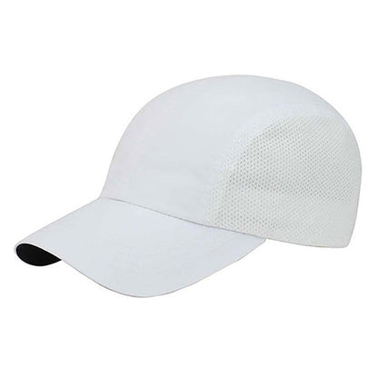 Brushed Microfiber Cap with Mesh Sides - MCI Cap MegaCI MC7691-WH White