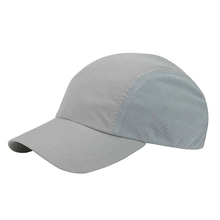 Brushed Microfiber Cap with Mesh Sides - MCI Cap MegaCI MC7691-LGY Light Grey