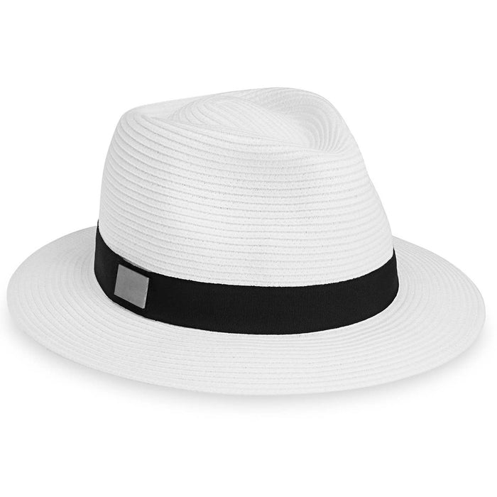 Carkella Fairway Fedora by Wallaroo Hat Company Safari Hat Wallaroo Hats FAIRM-WH-M White M/L (59 cm)