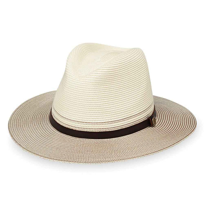 Carter Fedora by Wallaroo Hats Safari Hat Wallaroo Hats CART-IV-M Ivory/Stone M/L (59 cm)