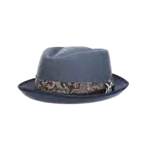 Cast Diamond Crown ProvatoKnit Fedora - Carlos Santana Hats Fedora Hat Santana Hats SAN396 Blue Large (59 cm)