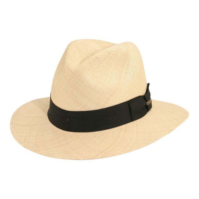 Chandler Handwoven Panama Safari Hat - Scala Classico Mens Hats Panama Hat Scala Hats P123 Natural Small (55 cm)