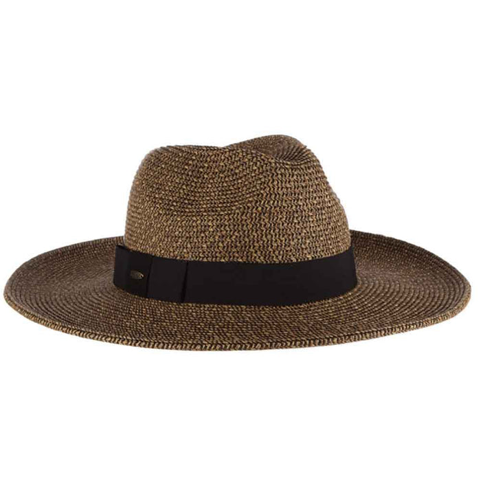Classic Wide Brim Straw Safari Hat - Scala Hats Safari Hat Scala Hats LP122-COF Coffee Tweed OS (57 cm)
