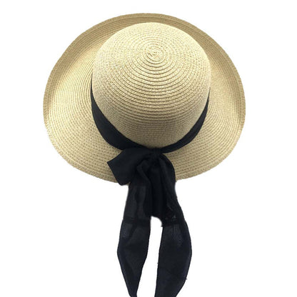 Classy Straw Summer Hat with Chiffon Tie - Sun 'N' Sand Hat Wide Brim Hat Sun N Sand Hats