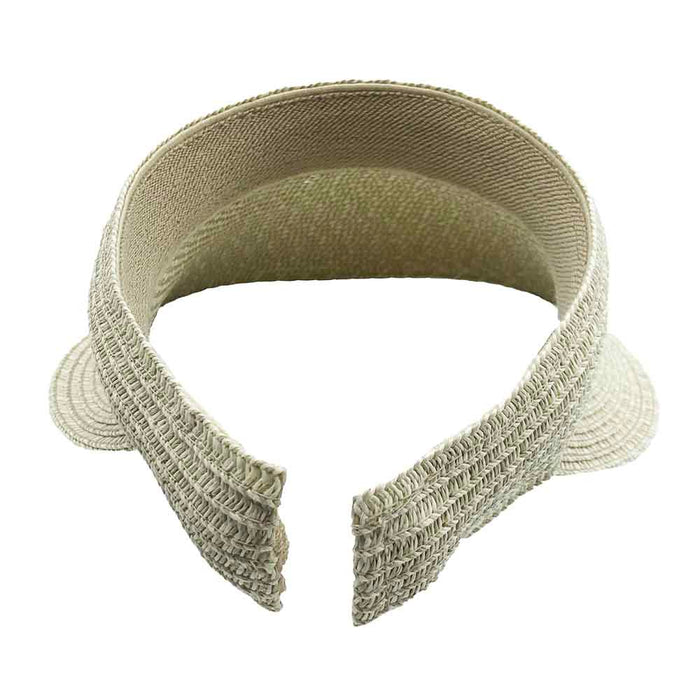 Clip On Straw Sun Visor with Comfort Band - JSA Hats Visor Cap Jeanne Simmons Accessories