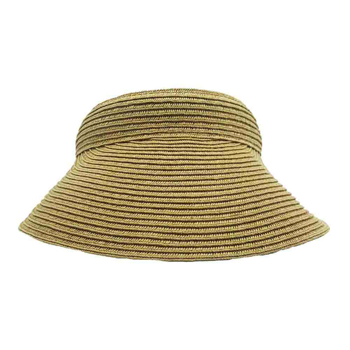 Clip On Straw Sun Visor with Comfort Band - JSA Hats Visor Cap Jeanne Simmons Accessories