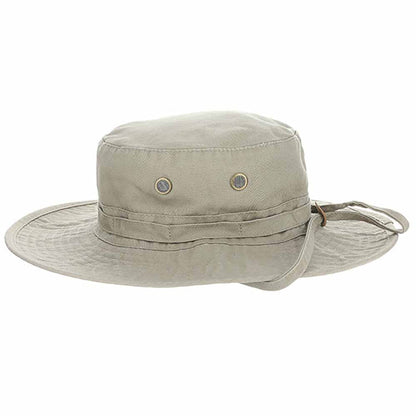 Cotton Boonie with Tropical Print Underbrim - DPC Hats Bucket Hat Dorfman Hat Co.