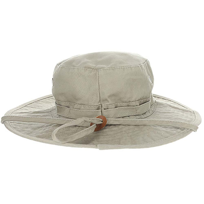 Cotton Boonie with Tropical Print Underbrim - DPC Hats Bucket Hat Dorfman Hat Co.