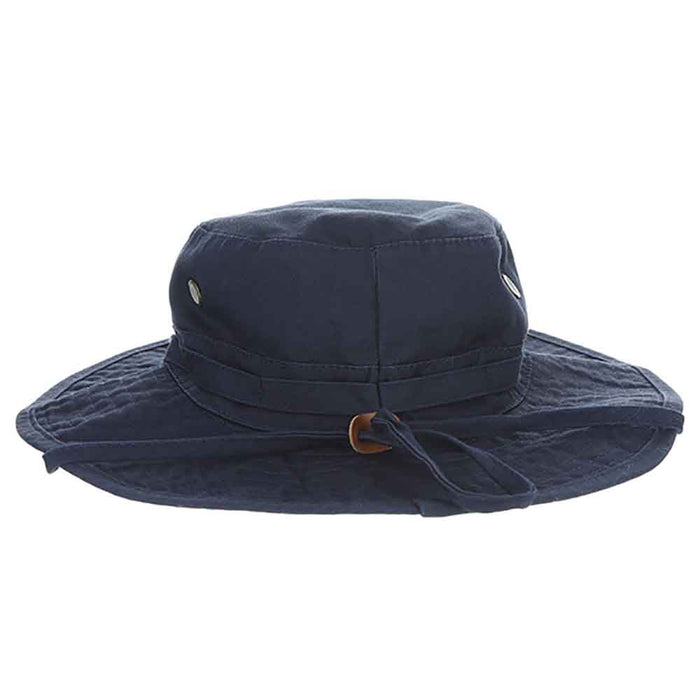 Cotton Boonie with Tropical Print Underbrim - DPC Hats Bucket Hat Dorfman Hat Co.