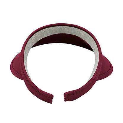 Cotton Clip-On Sun Visor with Bound 3.5" Bill - Mega Cap Visor Cap MegaCI