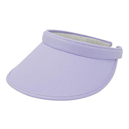 Cotton Clip-On Sun Visor with Bound 3.5" Bill - Mega Cap Visor Cap MegaCI MC4115Bpw Periwinkle OS
