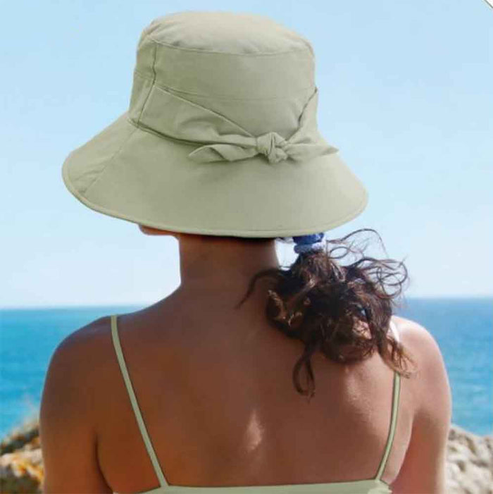 Cotton Poplin Bucket Hat with Tie- Sun 'N' Sand Hats Bucket Hat Sun N Sand Hats