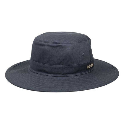 Cotton Twill Boonie Hat with Chin Cord - Stetson Hats Bucket Hat Stetson Hats STC407-NAVY2 Navy Medium