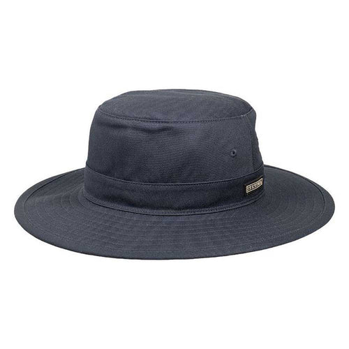 Cotton Twill Boonie Hat with Chin Cord - Stetson Hats Bucket Hat Stetson Hats STC407-NAVY2 Navy Medium