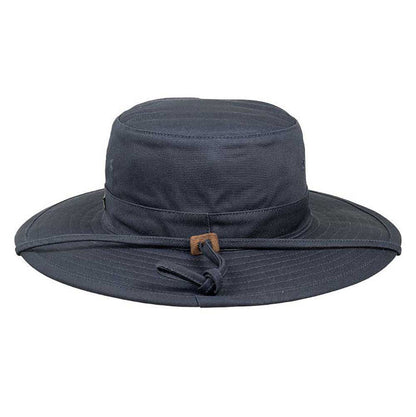 Cotton Twill Boonie Hat with Chin Cord - Stetson Hats Bucket Hat Stetson Hats STC407-NAVY3 Navy Large