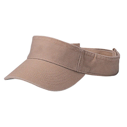 Cotton Twill Men's Pro Style Visor - Mega Cap Visor Cap MegaCI MC4021A-KH Khaki