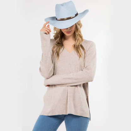 Cowboy Hat with Metallic String Band - Jeanne Simmons Hats Safari Hat Jeanne Simmons Accessories