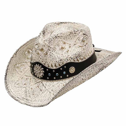 Crocheted Straw Lace Cowboy Hat for Small Heads - Karen Keith Hats Cowboy Hat Great hats by Karen Keith TM10C-A White Small (55 cm)